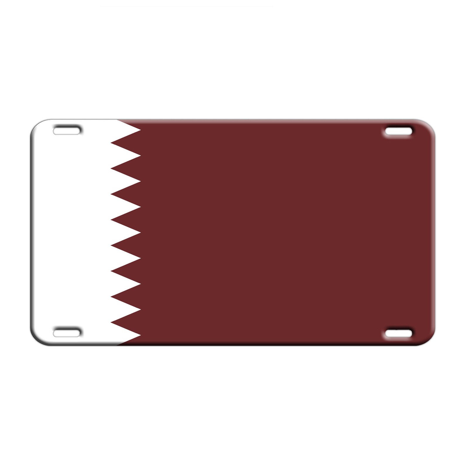 Qatar Country Flag License Plate Wall Decor Novelty Aluminum Etsy