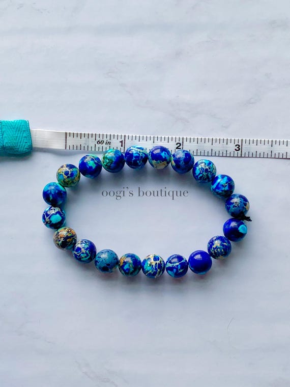 blue jasper gemstone bracelet