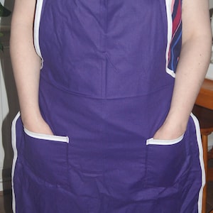 Purple Cotton Apron