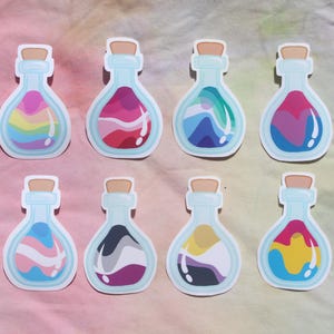 Pride Potion Bottle Matte Waterproof Vinyl Stickers