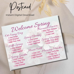 Spring Young Living Essential Oils Diffuser Blend Postcard