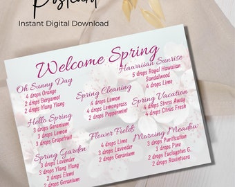 Spring Young Living Essential Oils Diffuser Blend Postcard