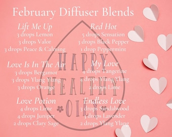 February Diffuser Blends Postcard
