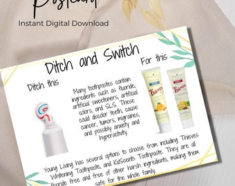 Ditch and Switch Zahnpasta Postkarte