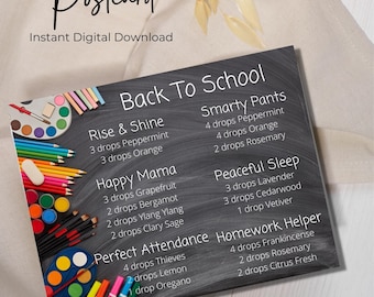 Back To School Diffuser Blend Postcard Young Living Essential Oils Postcard