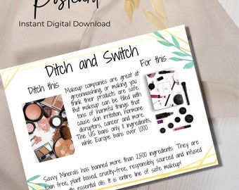 Ditch and Switch Makeup Postkarte Savvy Minerals Young Living Ätherische Öle