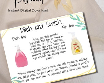 Ditch and Switch Hand Soap Postcard Young Living Essential Oils