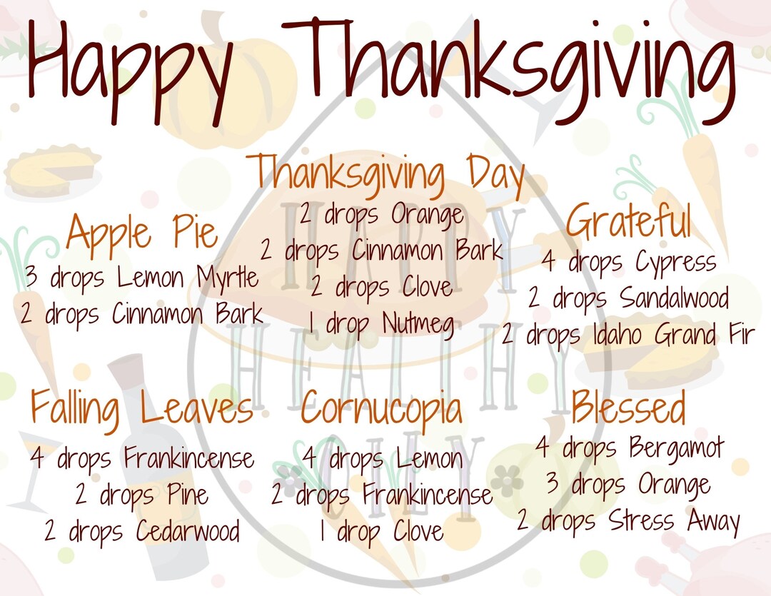 Happy Thanksgiving Diffuser Blend Postcard - Etsy