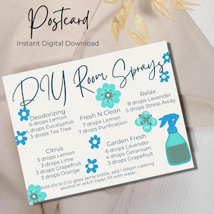Essential Oil DIY Room Spray Postcard