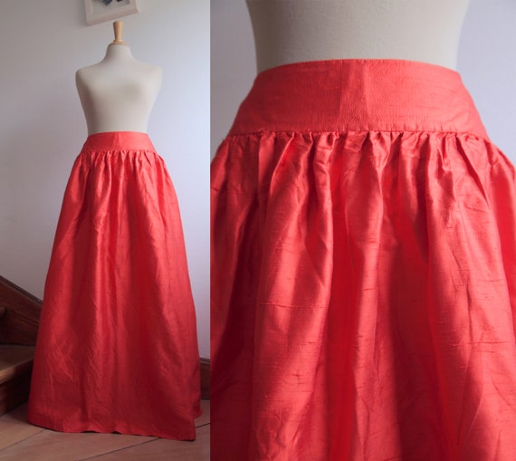 Ronald Kolodzie Maxi-Skirt in Orange Gutsy Cotton for Concept VII 70s Award Winning Designer