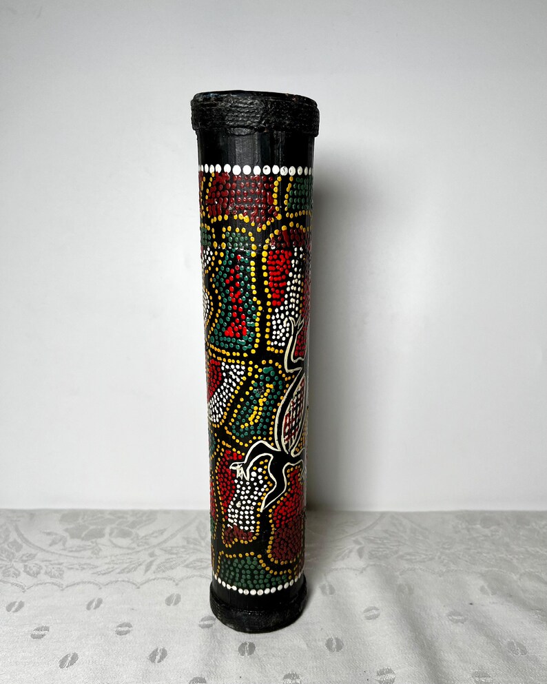 Vintage Rain Stick Folk Art Rainmaker Percussion Instrument Wall