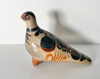 Tonala Pottery Bird Mexican Folk Art Vintage Figurine