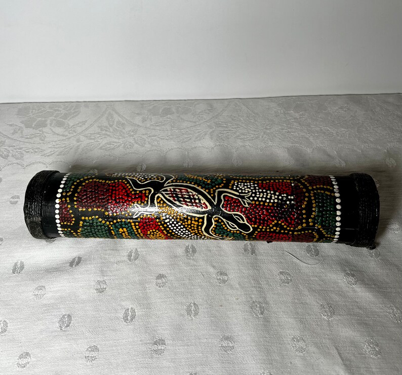 Vintage Rain Stick Folk Art Rainmaker Percussion Instrument Wall