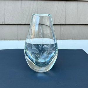 Vintage Sweden Kosta Boda 『Teardrop』 Kosta Boda Etched Glass Vase - Etsy