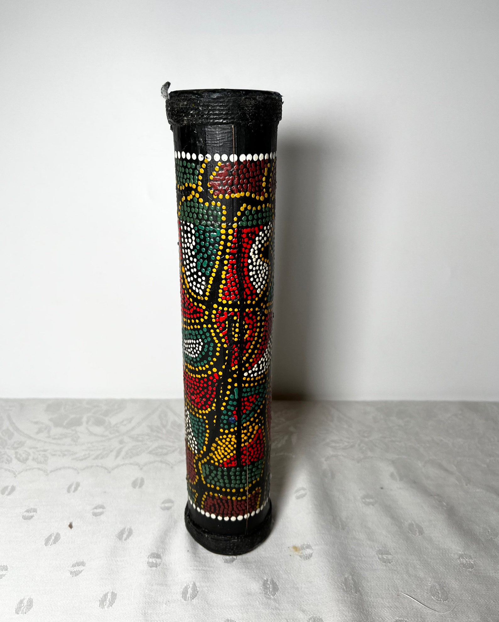 Vintage Rain Stick Folk Art Rainmaker Percussion Instrument Wall