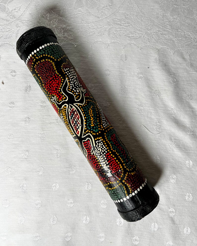 Vintage Rain Stick Folk Art Rainmaker Percussion Instrument Wall