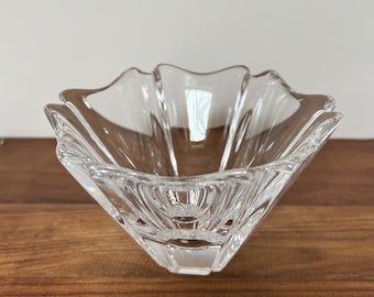 Orrefors Orion Bowl Vintage Crystal Clear Glass Modernist  5.5” x 3.5”  Signed