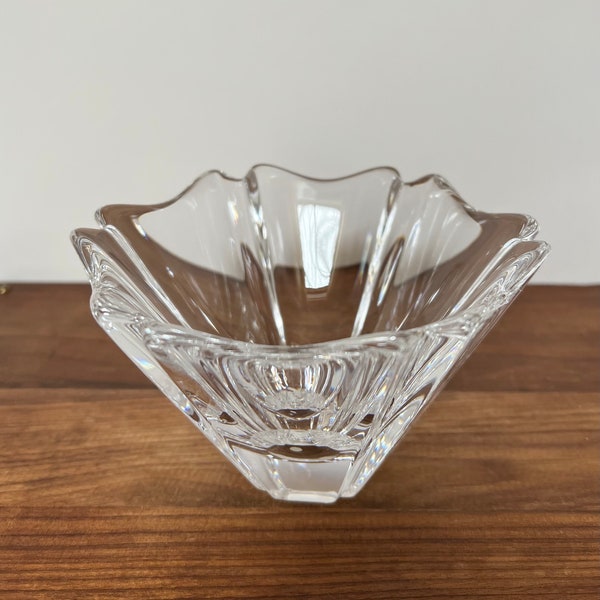 Orrefors Orion Bowl Vintage Crystal Clear Glass Modernist  5.5” x 3.5”  Signed