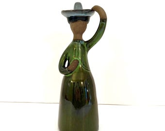 Swedish Art Pottery Flower Girl Elsi Bourelius Jie Ceramic Vase Flower Frog Mid Century