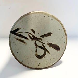 Pottery Trivet Hot Plate Speckled Robinson Pottery Artist Signed