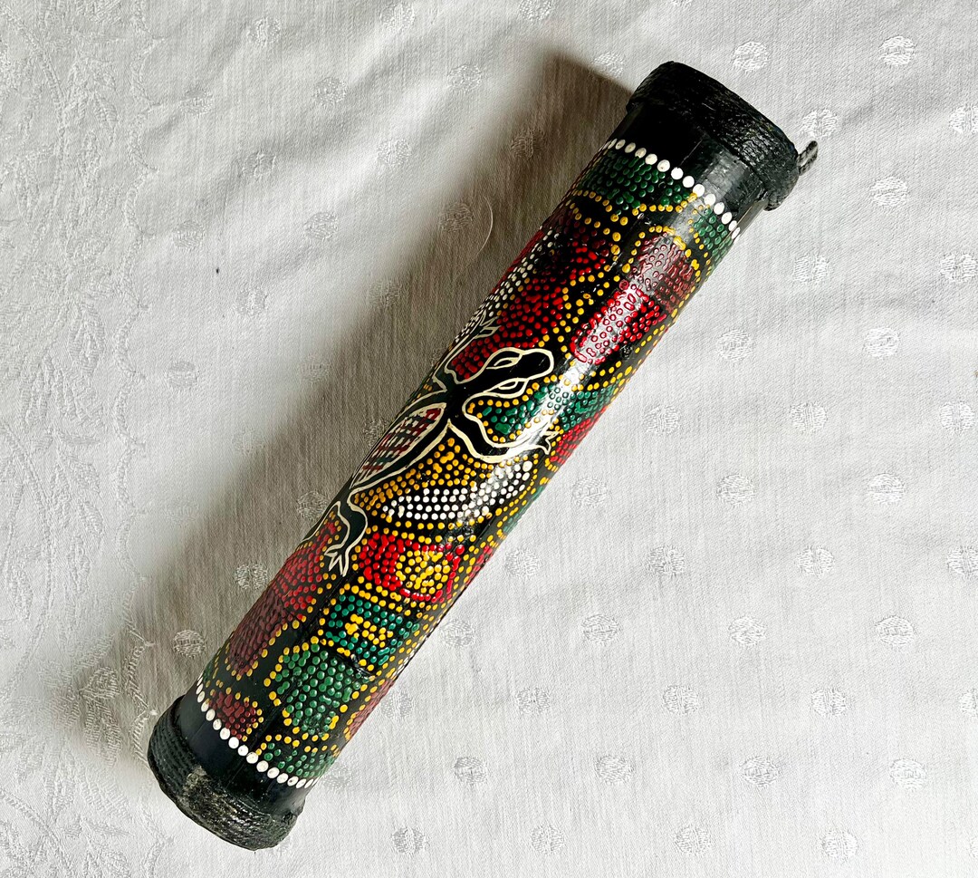 Vintage Rain Stick Folk Art Rainmaker Percussion Instrument Wall