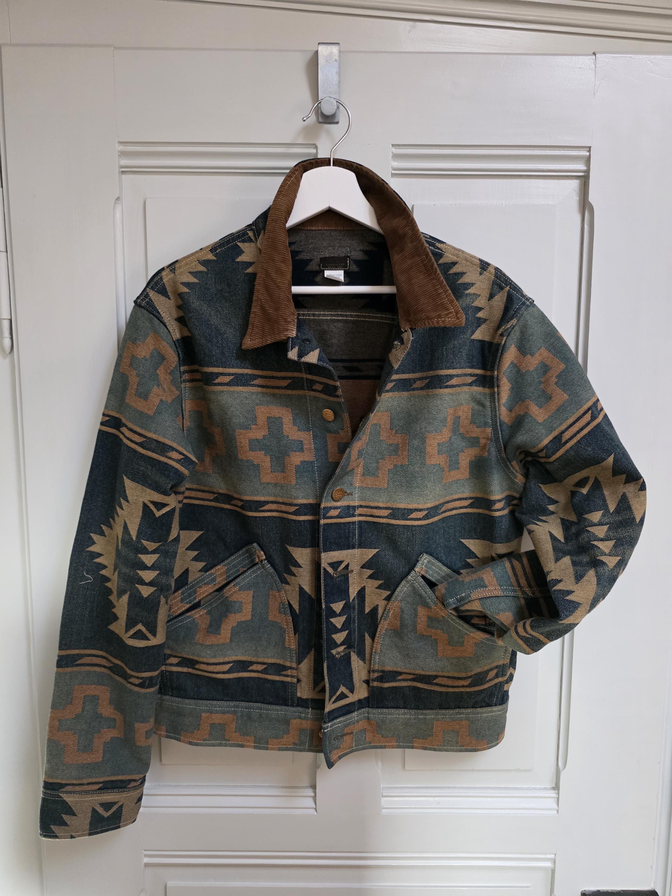 RRL Valero Jacquard Trucker ジャケット　ジャガード RRL Lauren Valero Denim Jacquard Trucker Jacket - Etsy