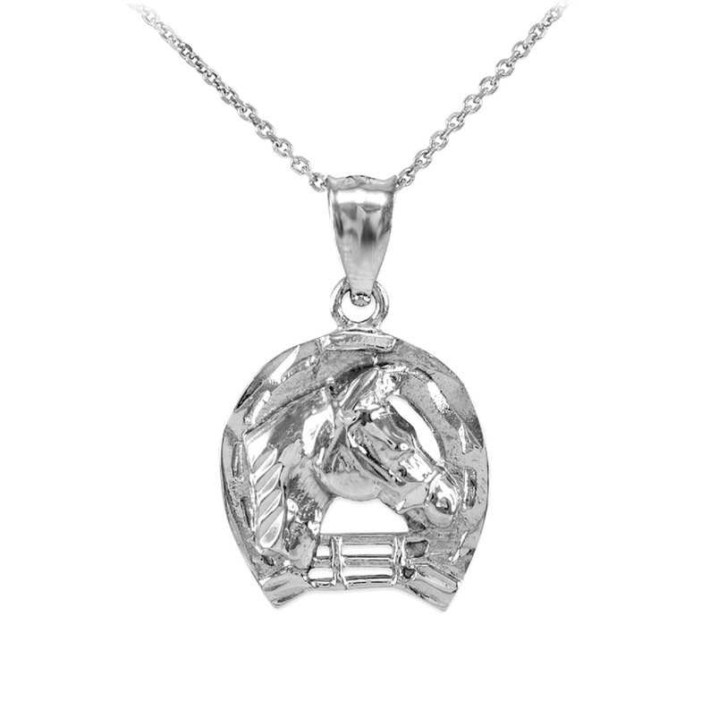 Pendant Necklace Horseshoe In Silver Lucky Pendant Silver Horseshoe Silver Horse Horse Pendant Lucky Horseshoe Necklace In Silver
