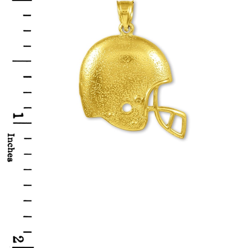 Necklace Handmade Jewelry Sports Pendant Football Lover Gold Pendant Helmet Pendant Gold Helmet Football Helmet