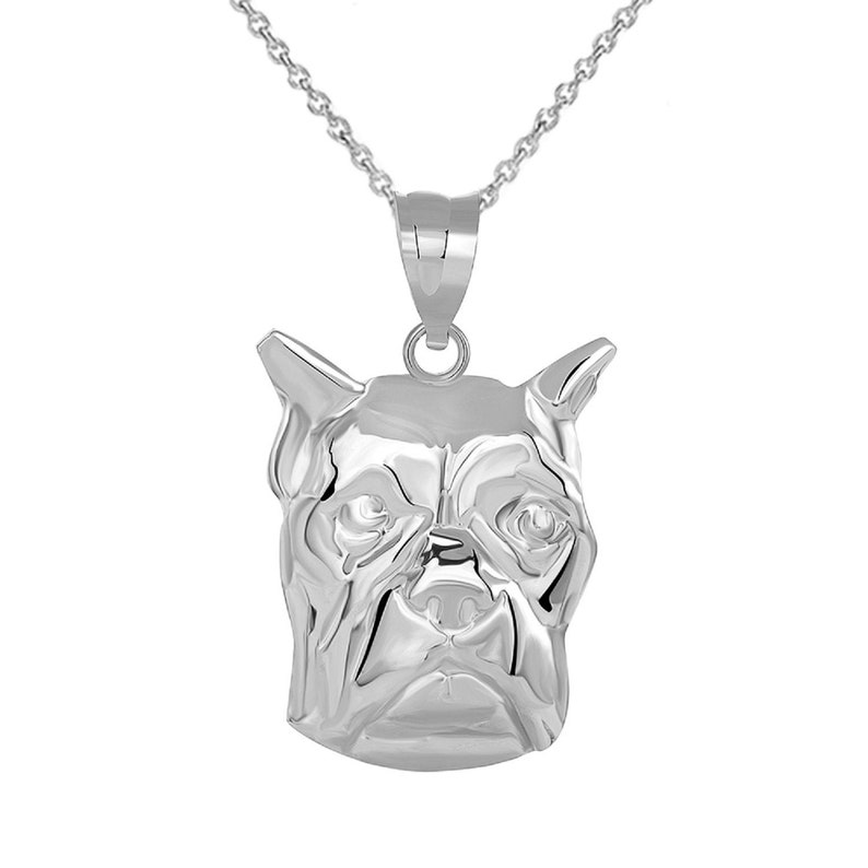 Boxer Dog Head Pendant Necklace in Sterling Silver \u2022 Boxer Dog Head Pendant Necklace \u2022 Dog Head Pendant Necklace \u2022 Sterling Silver Boxer Dog