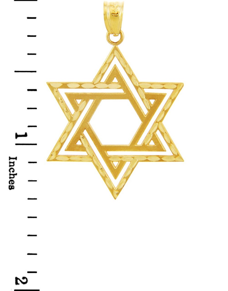 Jewish Charms and Pendants Star Satin Cross of David