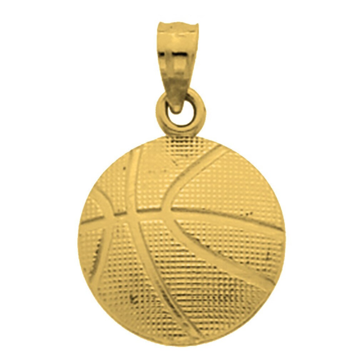 Yellow Gold Pendant Basketball Pendant Basketball Ball Gold Etsy