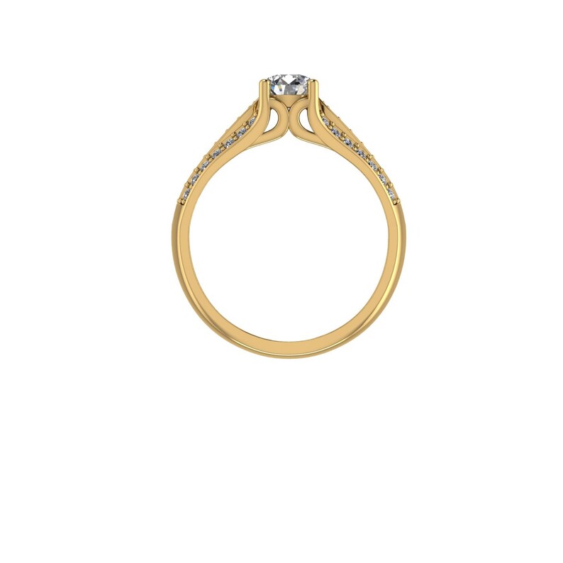 Unisex Ring Yellow Gold 14K Gold Cubic Zirconia Bodvena Ring Diamond Gift Luxury Ring CZ Ring Womens Ring Diamond Ring