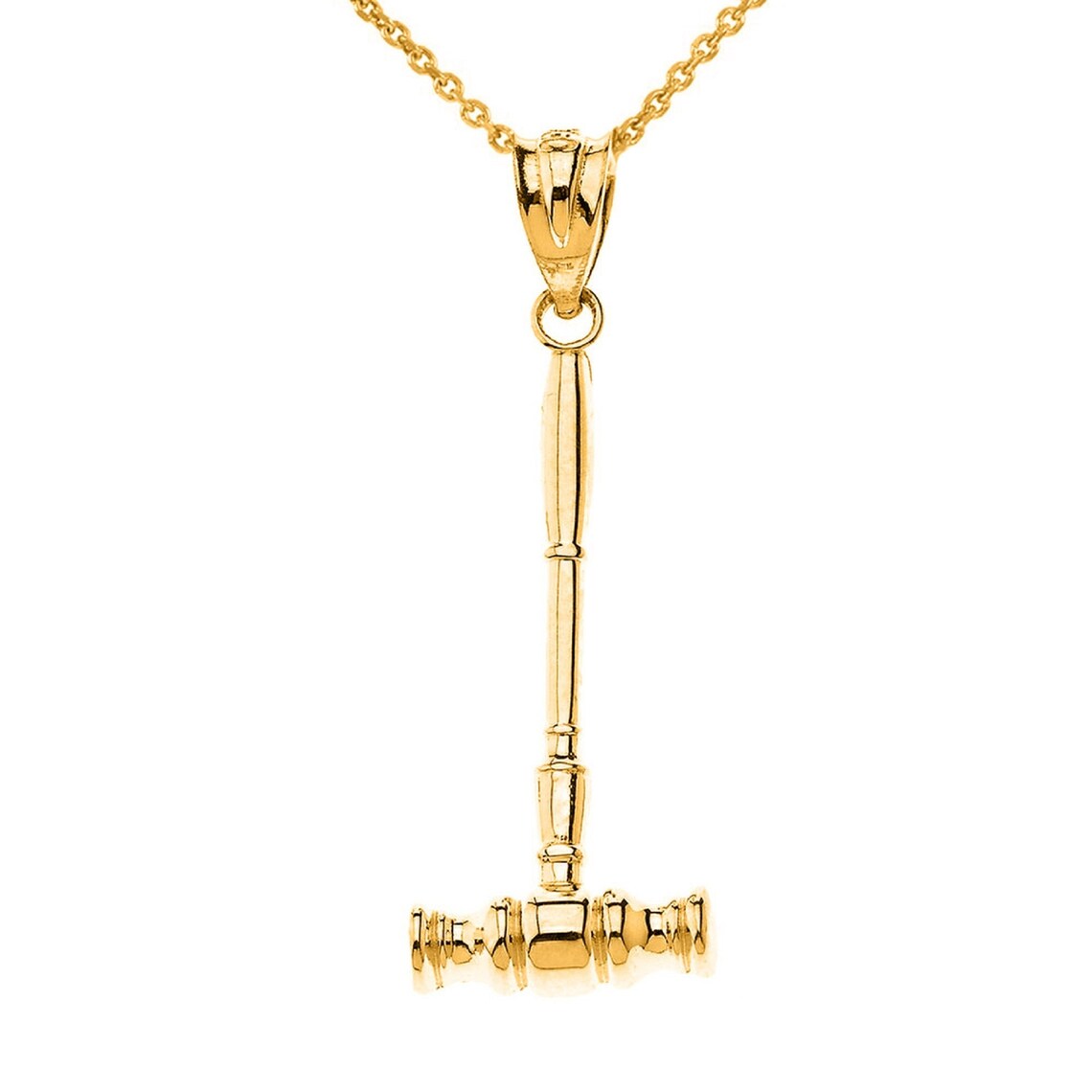 Gavel Pendant Judge Gavel Gavel Necklace Gold Necklace Etsy