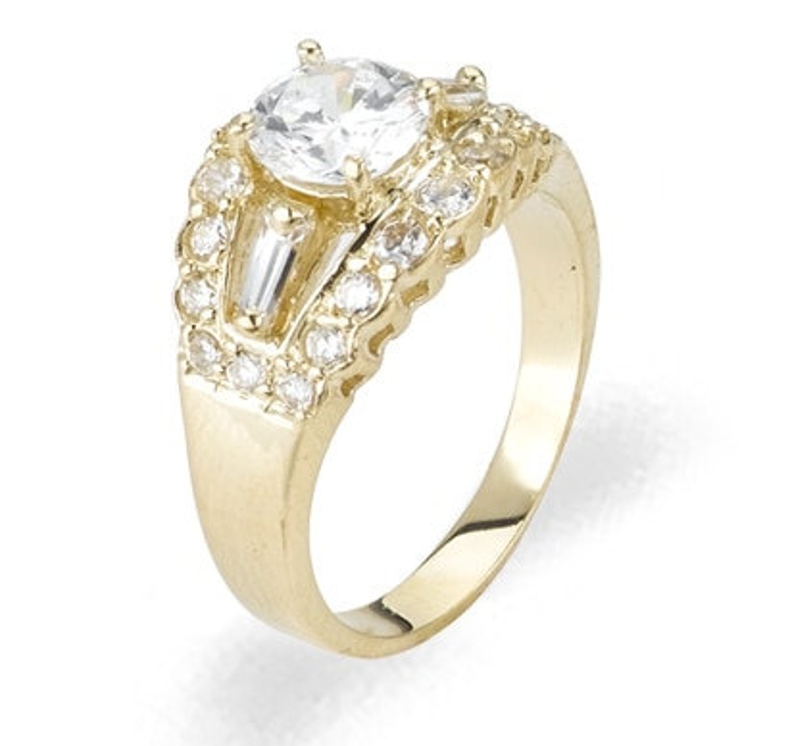 Gold Ring Sakura Diamento Ladies Ring Cubic Zirconia CZ | Etsy