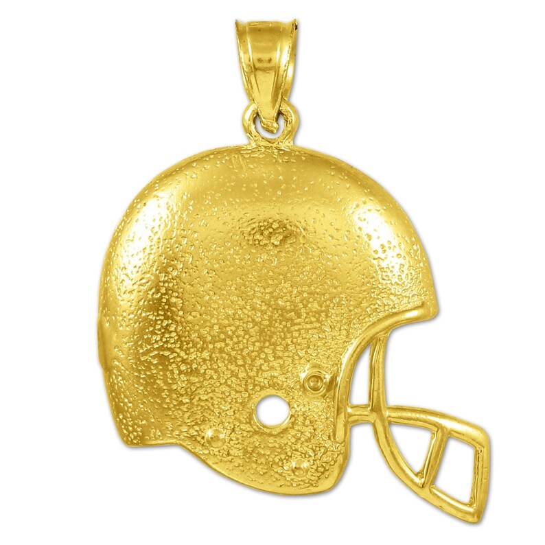 Necklace Handmade Jewelry Sports Pendant Football Lover Gold Pendant Helmet Pendant Gold Helmet Football Helmet