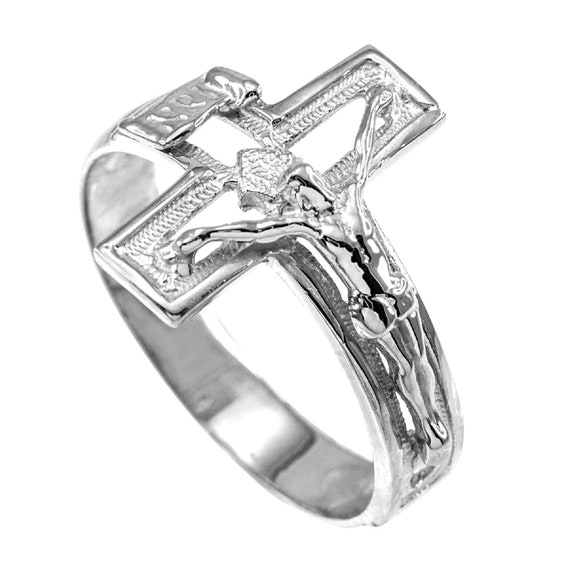 INRI Ring Open Crucifix Ring Crucifix Ring Cross Ring | Etsy