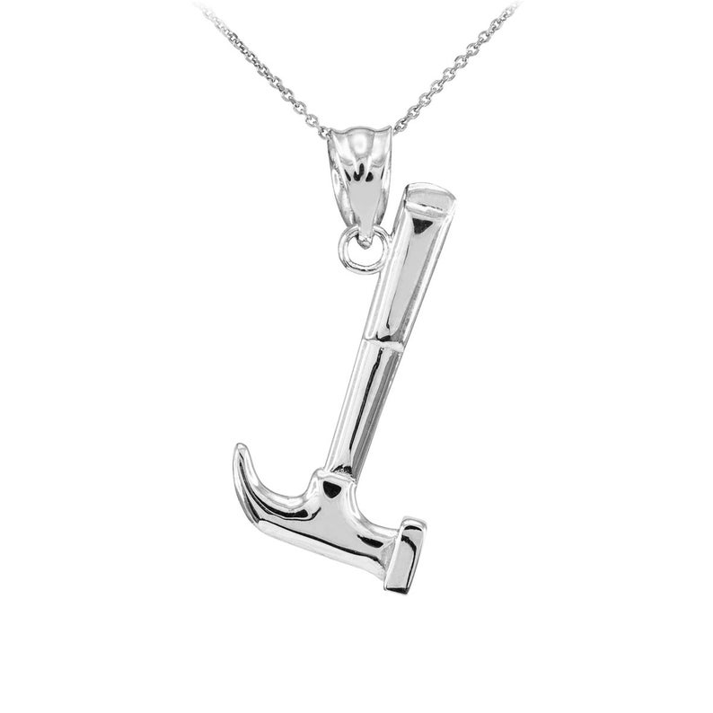 Hammered Pendant Jewelry For Gift 925 Sterling Silver Pendant Silver Hammer Necklace Handmade Jewelry Hammer Pendant Designer Jewelry