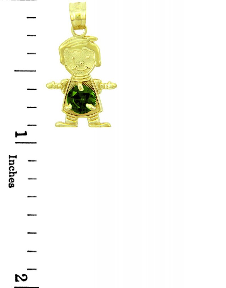 CZ Peridot Round Birthstone Charm