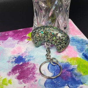 Video game controller keychain, game controller keychain, game controller charm, gift for him, gift for her, gift for gamer