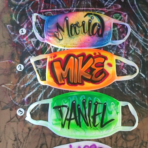 Hand Painted Face Mask | Airbrushed Masks | Cotton Face Mask | Personalized FaceMasks |