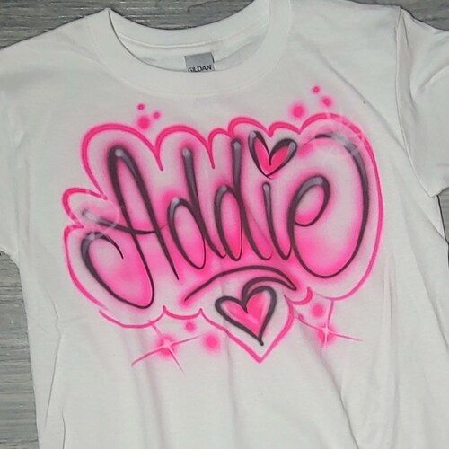 Cute Airbrush Tshirt Airbrushed Tshirt Airbrushed Name Etsy
