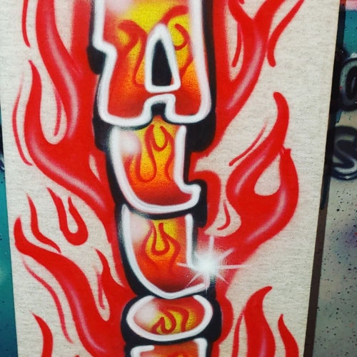 Airbrushed Flame Sweatpants Dance 