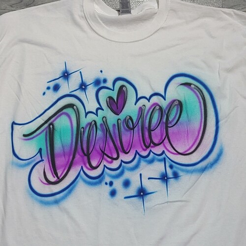 Cute Airbrush Tshirt Airbrushed Tshirt Airbrushed Name Etsy