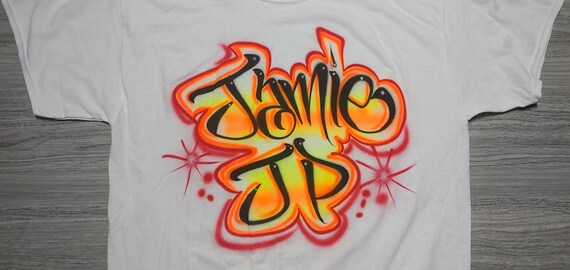 Graffiti Name Tshirt | Airbrushed Graffiti | Custom Graffiti Shirt | Great Birthday Girft | Graffiti Birthday | Tag Graffiti