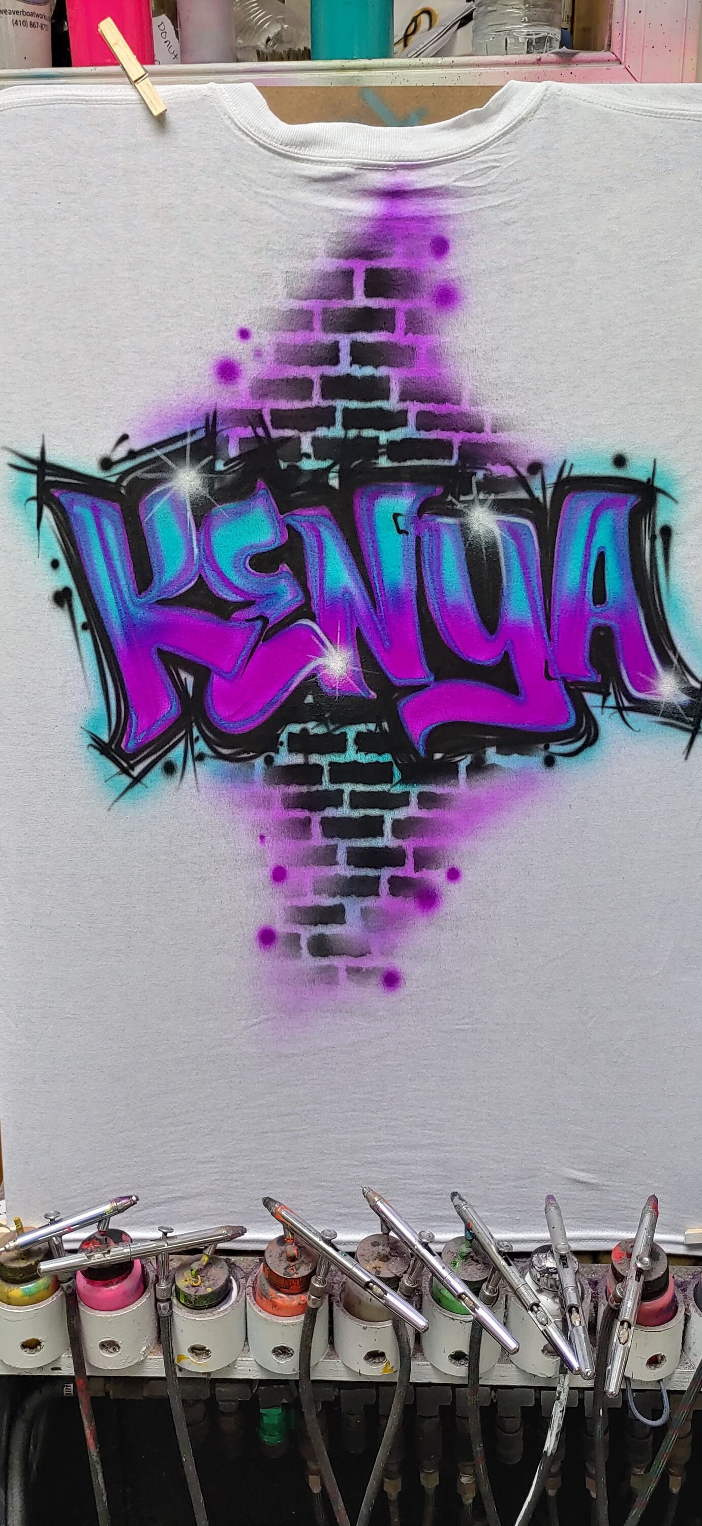 Airbrushed Graffiti Name Shirt Airbrushed Graffiti - Etsy Canada