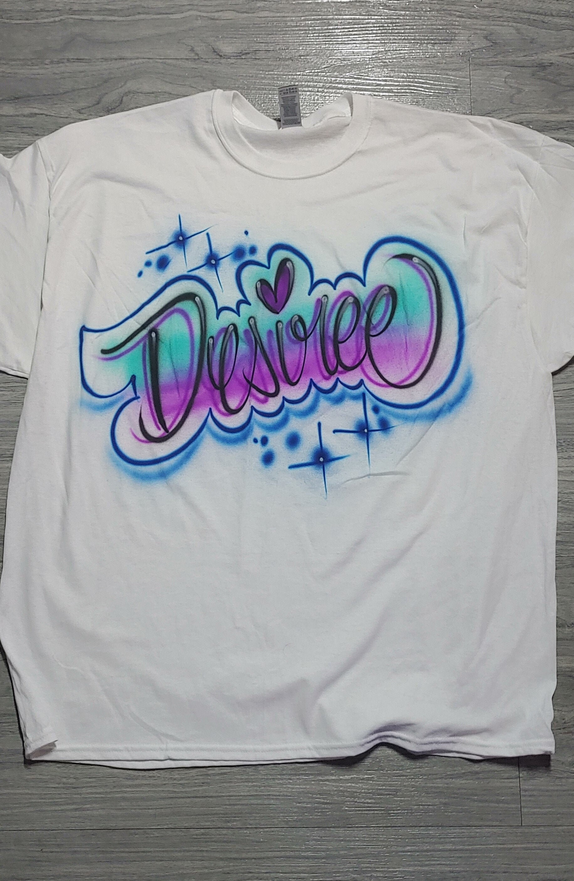 Cute Airbrush Name T-shirt Airbrushed 