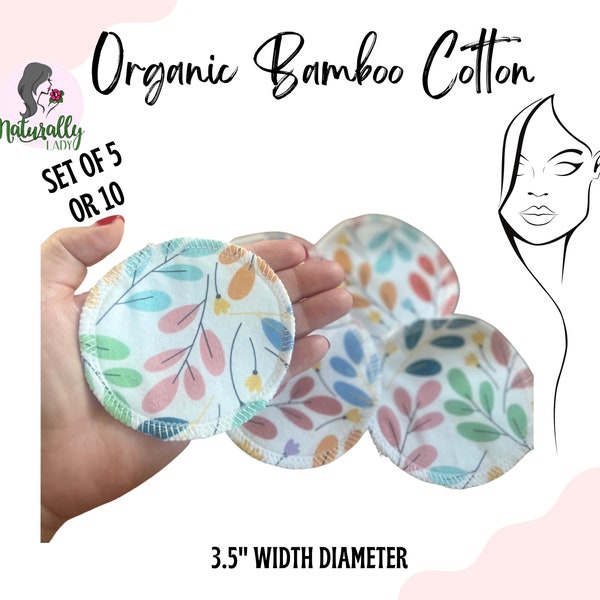 3.5" Reusable Face Wipes Organic Bamboo Cotton Rounds Makeup remover | Zero wate Eco Gift for her Christmas stockings