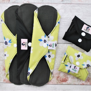 6pcs Set - Reusable cloth menstrual sanitary pads towels - you choose the size Anenome