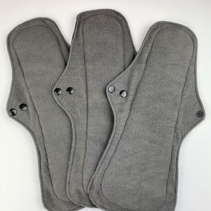 3pcs Set - 13” XL Heavy or Extra Heavy Flow Black reusable cloth sanitary towels pads napkins - 35cm long