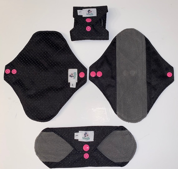 Antidérapant Noir Serviettes hygiéniques réutilisables serviettes  hygiéniques serviettes Choisissez votre taille -  France